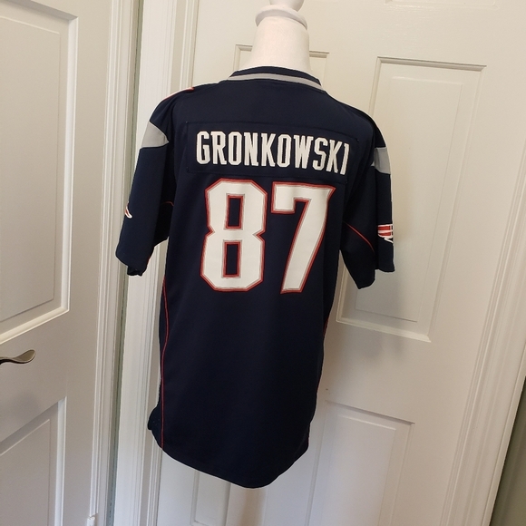 NFL Nike New England Patriots Jersey Size XL 18/20 Navy Gronkowski - Picture 5 of 9